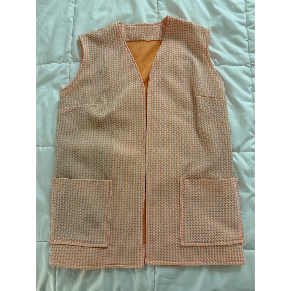 Handmade Houndstooth Vintage Vest - Size M/L